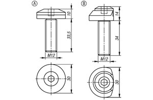 Spannschraube mit Spannring für Aufspannbolzen flexibel